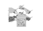 UNISTAB CB1366Z GALVANIZED bracket with pole box d. 60÷145mm 2÷4 mini t