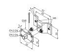 NICE 525.10017/M6 10 mm square pin + bracket, with M6 holes