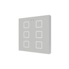 ZENNIO ZVIF6V2S Flat 6 v2 Backlit Capacitive Touch Switch, Silver