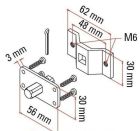 FAAC 132312 KIT STAFFA FORI FILETTATI + PERNO QUADRO CMS