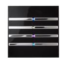 BLUMOTIX BX-F-QKB-SILVER QUBIK SENSITIVE Keyboard Cover ABS 80X80 8 Buttons Black