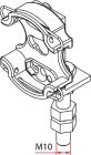 FAAC A4506_0570S TM2 SUP45 - SUPPORT CLIP ADJ.H_1PC