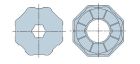 NICE 532.00.00 Octagonal 102x2.5 wheel + crown