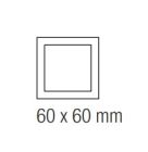 EKINEX EK-PQS-GB Placca quadrata metallo finestra 60x60mm