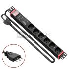 WP RACK WPN-PDU-I06-06 CANALE DI ALIMENTAZIONE (PDU) RACK 19" 6 X ITA/SCHUKO PROTEZ. SOVRACCARICO