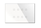 BLUMOTIX BX-R08W KRISTAL Multifunction KNX keyboard in rectangular glass