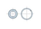 NICE 931.41.00 Round with ribs and internal tab 47 wheel + ring crown 