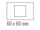 EKINEX EK-DRS-CBM Placca Deep (FF e 71 e 20Venti ) rettangolare  - METAL HT (CROMATO) black metal