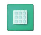 NICE WSS Placca a parete quadrata, verde acqua - 10 Pezzi