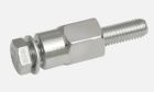 DOMOTIME CAVRN6E Galvanised steel hexagonal latches and rack screws - Pack of 6