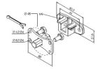 NICE 692.39.00 10 mm square pin + saddle bracket, with M6 holes at 44 mm center distance Era MH support