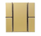 JUNG ME2072NABSC Sensore a tasti 2 canali Standard per accoppiatore bus KNX 2070U radiotrasmettitore a parete 40FW- ottone classico