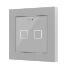 ZENNIO ZVIF55X2VTS Tastiera capacitiva Flat55, 2 Tasti, argento