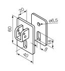 NICE 693.07.00 Support kit with bracket and saddle for 10 mm 