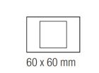 EKINEX EK-PRS-F Placca rettangolare finestra 60x60mm in NTM