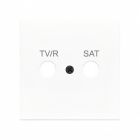 ZENNIO ZS55CTVRSMW ZS55. TV-R/SAT insert cover plate 55x55 mm - Bia