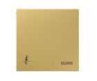 JUNG ME2178ORTSC KNX room thermostat with integrated bus coupler and 4-channel button interface. Without temperature adjustment knob - classic brass