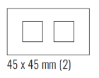 EKINEX EK-S2E-FCC Placca Surface (71 e 20Venti ) rettangolare colore cacao orinoco
