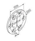 NICE 689.55.00 Circular support with cross hole