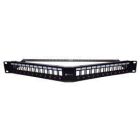 WP RACK WPC-PAN-BUA24 ANGLED BLANK PATCH PANEL FOR 24 KEYSTONE MODULES, UNSHILDED, 1U