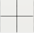 EKINEX EK-TQQ-FBM Kit 4 tasti FF (Form/Flank/NF) quadrati (40x40) Colore Bianco Malè