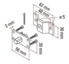 FAAC 132307 THROUGH HOLE BRACKET+SQUARE PIN KIT