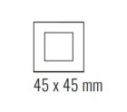 EKINEX EK-PQP-GA Placca quadrata plastica finestra 45x45mm