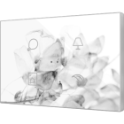 ZENNIO ZVIFXLX4GW Customisable backlit capacitive touch switches in the Flat family with proximity sensor and flat design (9 mm) in XL format 4-button, gloss white
