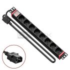 WP RACK WPN-PDU-C01-08 19 PDU WITH 8 SCHUKO SOCKETS, IEC320 C14 PLUG"