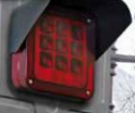 ABTECNO APE-550/3040 TRAFFIC 1 RED ADJUSTABLE SINGLE LENS TRAFFIC LIGHT