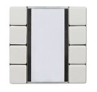 JUNG LS2074NABSLG Sensore a tasti 4 canali Standard per accoppiatore bus KNX 2070U radiotrasmettitore a parete 40FW- grigio chiaro