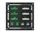 EKINEX EK-E20-TP-5TD-P-R Pulsantiera 5 tasti a destra con testo retroilluminato e sensore di prossimità - Scatola rettangolare