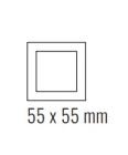 EKINEX EK-PQG-6-GA Pack of 6 square plastic window plates 55x55mm