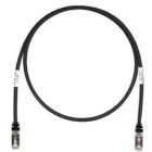 PANDUIT STP6X1MBL Copper Patch Cord- Cat 6A- Black S/FTP Cable- 1 meter