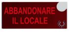 COOPER CSA INCENDIO CSA08587-1 DICITURA 5965 "ABBANDONARE IL LOCALE"