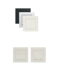 LINGG-JANKE 87896-WA FL-2-EA-WA doppio bilanciere, simbolo 1-0, alluminio argento satinato lucido