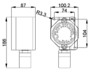 TECNOCONTROL TS593EA Rilevatore con Display 4-20mA Exd ATEX elettrochimico per NH3
