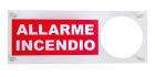VIMO KLAMPSET9B Scritta Plexi con foro 120mm per sirena ALLARME INCENDIO 