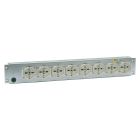 PASO P8008-D Multi-standard 8-socket network distribution rack panel