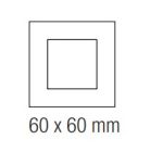 EKINEX EK-SQS-F Placca quadrata finestra 60X60 in NTM