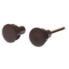 VIMO CTI122MRMA Recessed contact for iron doors in brown ABS diamet