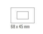 EKINEX EK-DRG-GA Placca rettangolare in plastica finestra 68X45