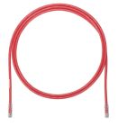 PANDUIT UTP6A1MRD Patch Cord in Rame- Cat 6A- Red UTP Cable- 1 meter