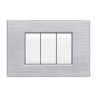 MT DISTRIBUZIONE GEM-P6004SP-SI PLACCA TECNOPOLIMERO SPAZZ GEM 4P SILVER