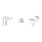 TOPP A12_2_2000_ Kit adattatore A12 per ante in vetro 12mm (2 ante)