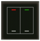MDT BE-GTL20S.01 BE-GTL20S.01: pulsante in vetro II Lite 2 volte, RGBW, nero