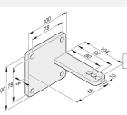 SOMMER 32063V001 Galvanised bracket for mast 85-104 S+D-
