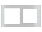 EKINEX EK-D2G-GB Placca doppia in alluminio 1 finestra 55X55 + 1 finestra 60X60