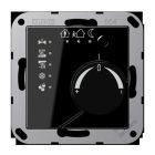 JUNG A2178SW KNX room thermostat with integrated bus coupler and temperature value adjustment knob - black
