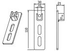CAME 001YM0110 ADJUSTABLE DOUBLE BUTTONHOLE SUPPORT Q SADDLE